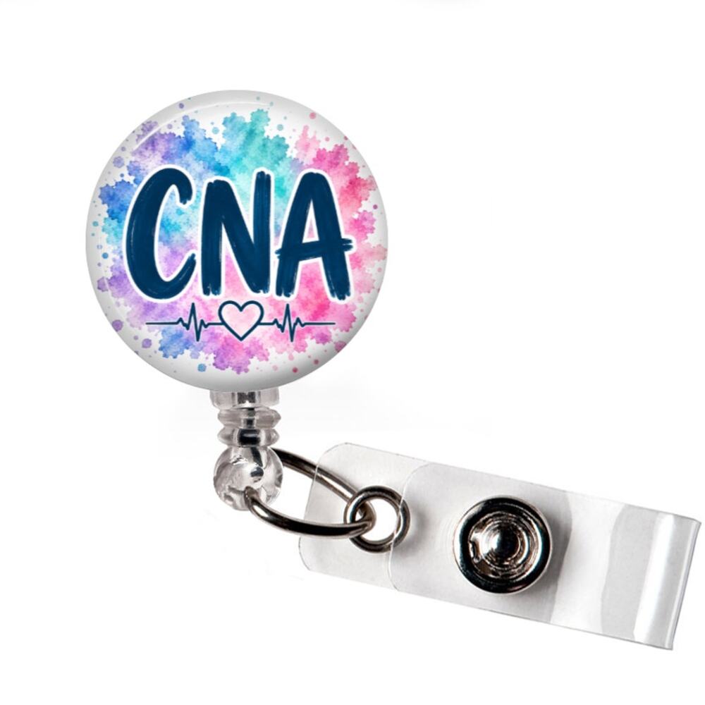 CNA Badge Reel Certified Nursing Assistant Gift Retractable ID Holder Healthcare
